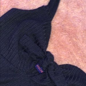 Kitschen Navy Blue tied tank top